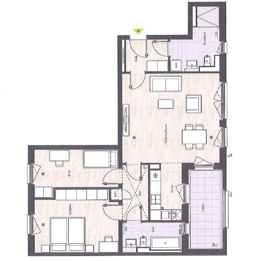 Stilvolle Neubau-Erstbezug 3-Zimmer-Wohnung mit Balkon in Trudering – Bild 2